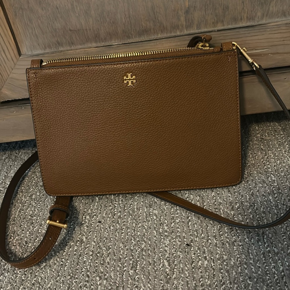 Tory Burch Blake slim double zip bag